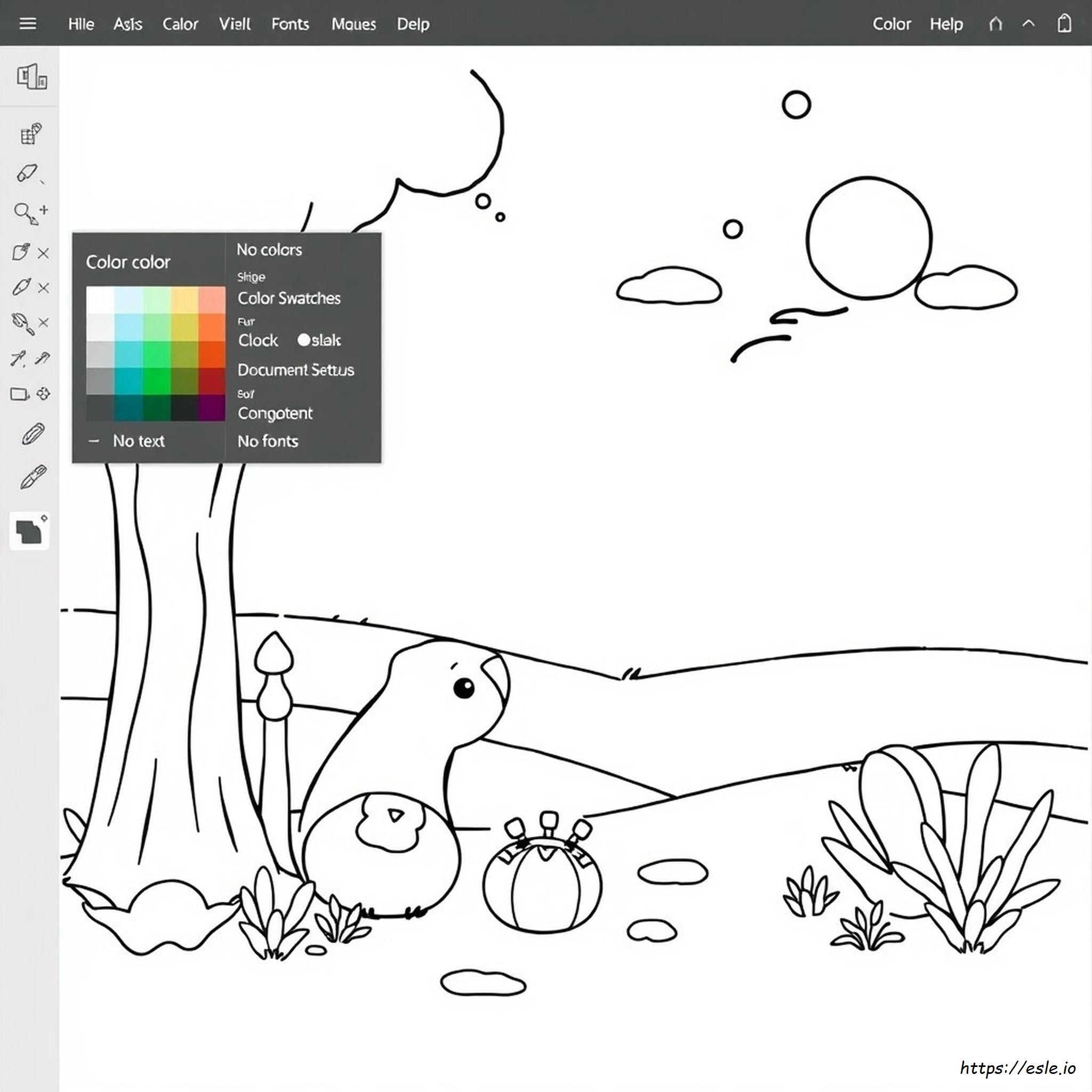 Hoe De Paginakleur Te Wijzigen In Illustrator kleurplaat