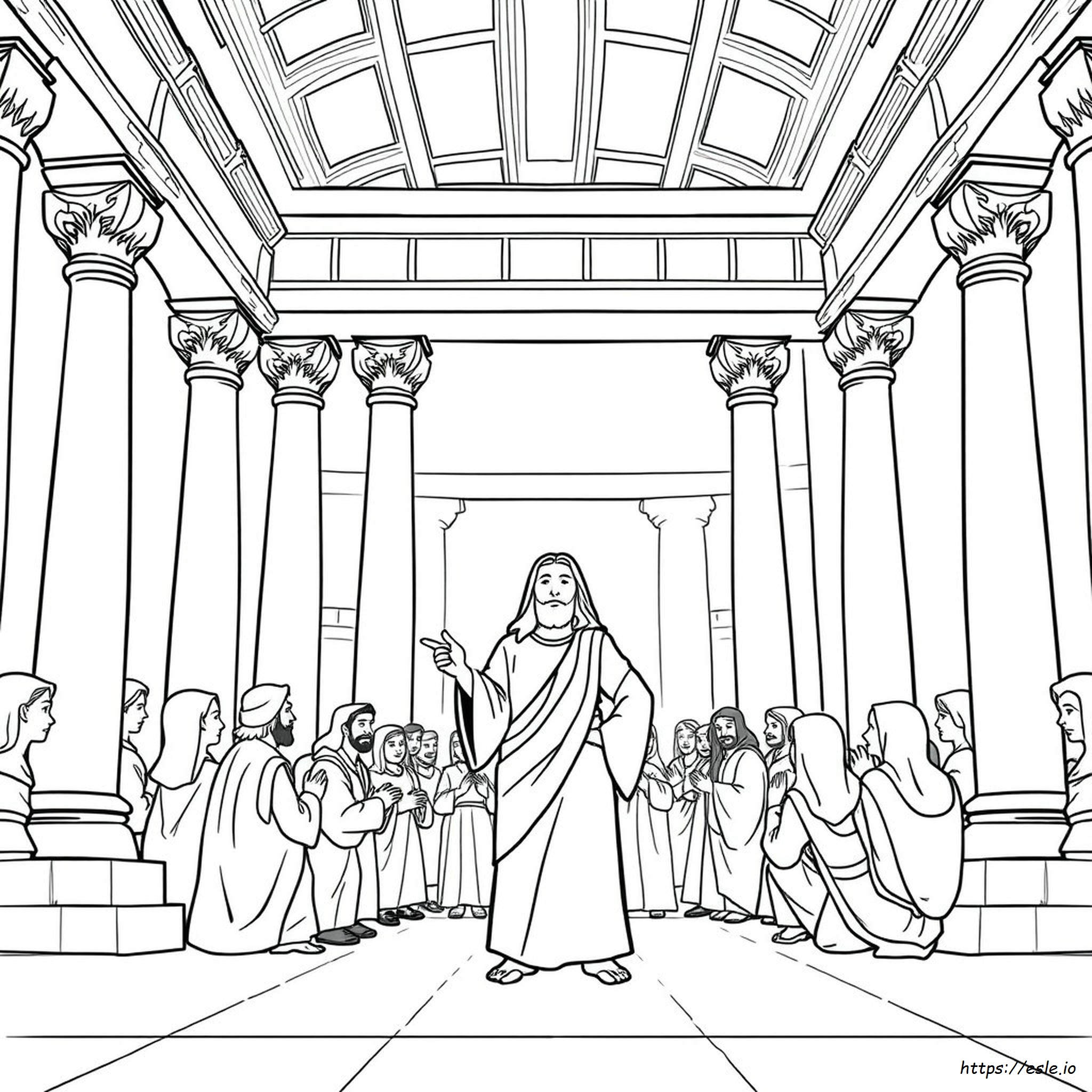 Jesus In The Temple Coloring