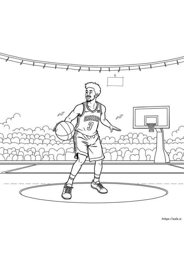Memphis Grizzlies Ja Morant Kolorowanka
