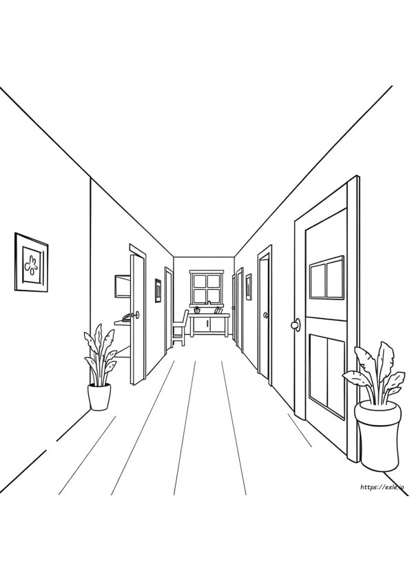Stanza Della Casa Da Colorare