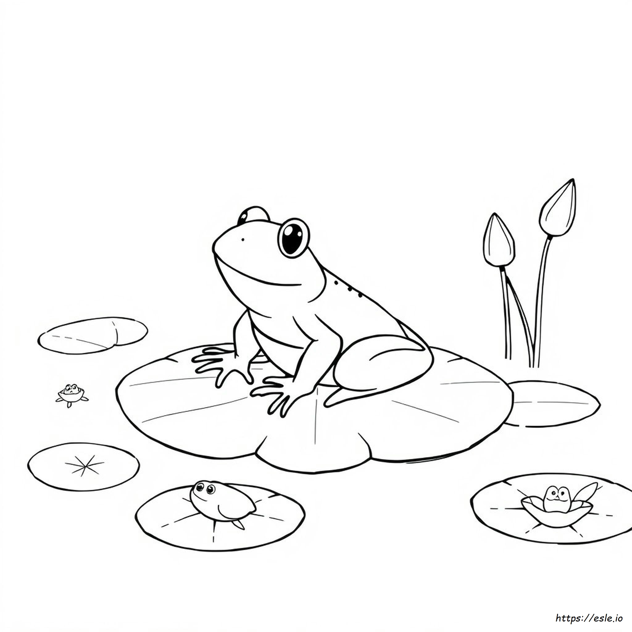 Realistic Printable Frog Coloring Pages