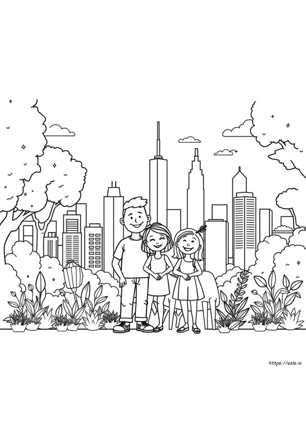 Nyomtatható Big City Greens Családi Színező Oldalak