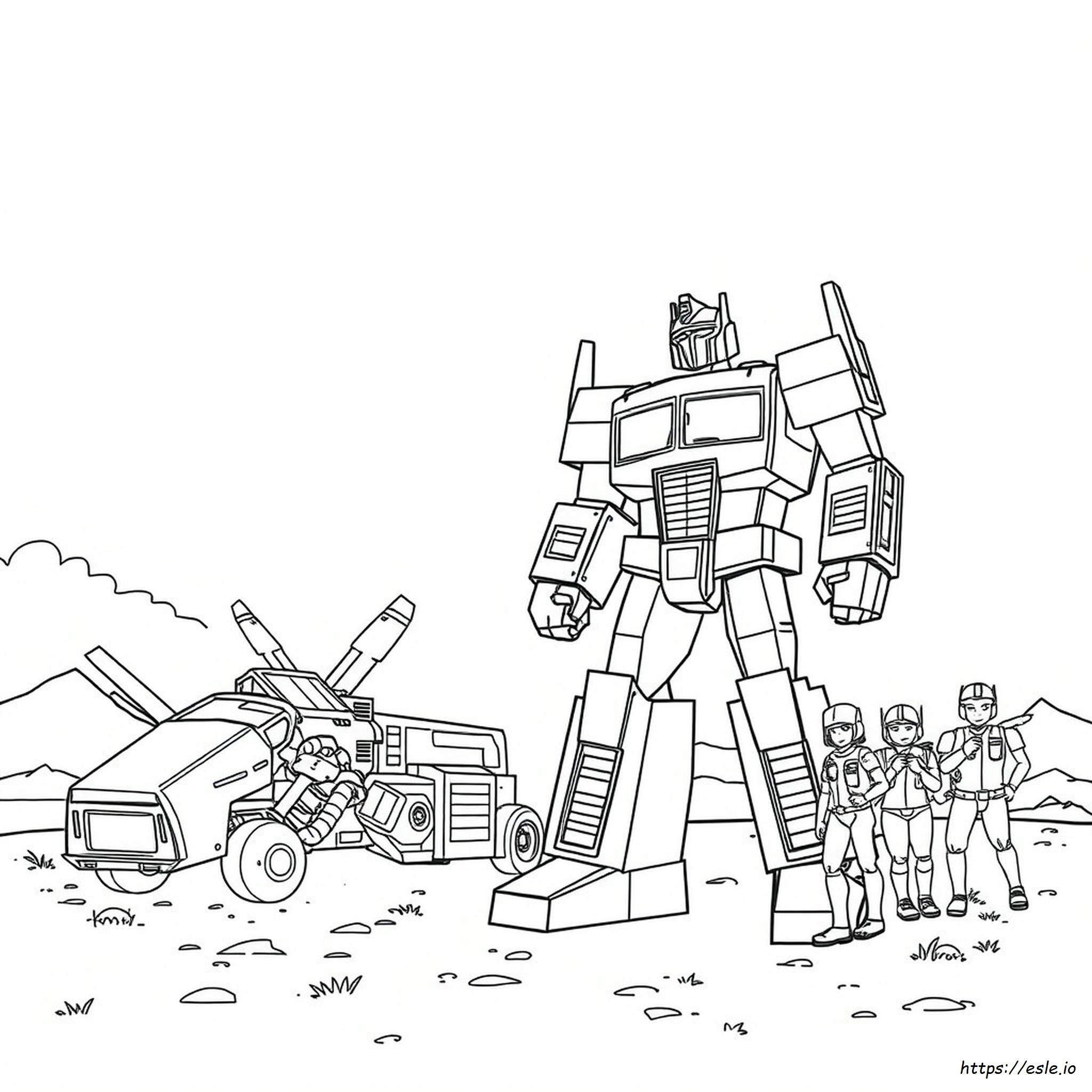 Optimus Prime Transformers Age Of Extinction Coloring Page