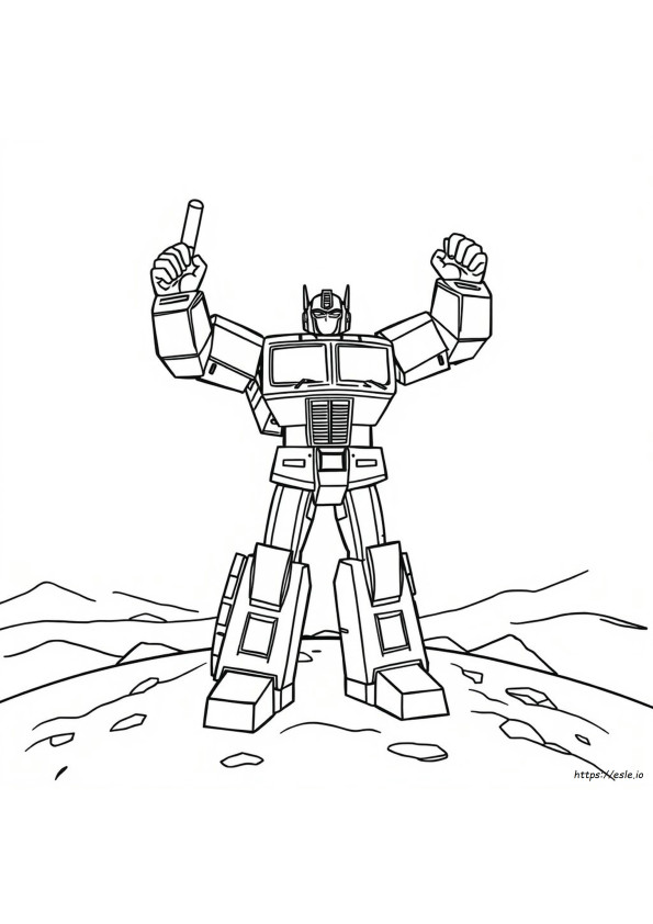Optimus Prime Colouring Pictures
