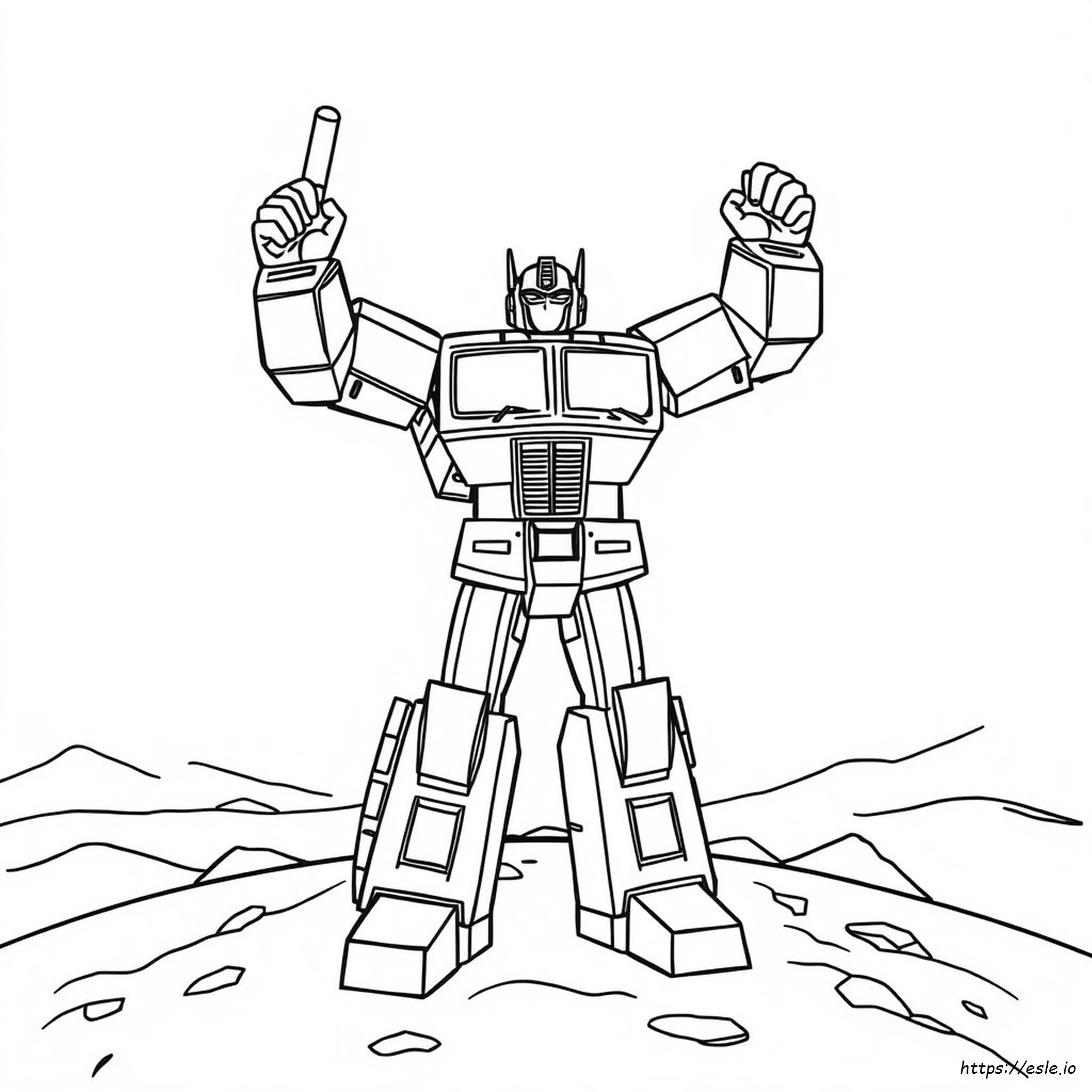 Optimus Prime Colouring Pictures