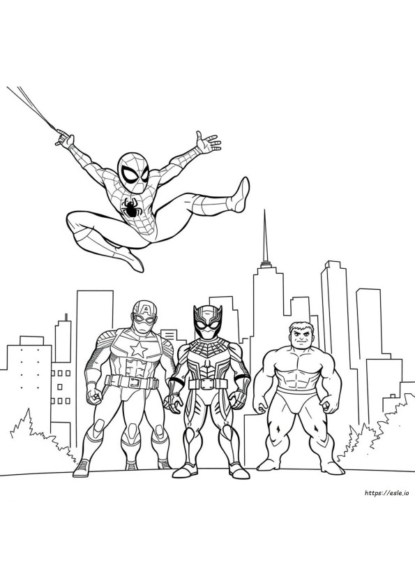 Darmowe Kolorowanki Spidey I Przyjaciele