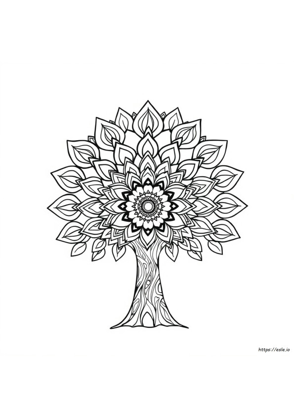 Mandala Drzewo Kolorowanki