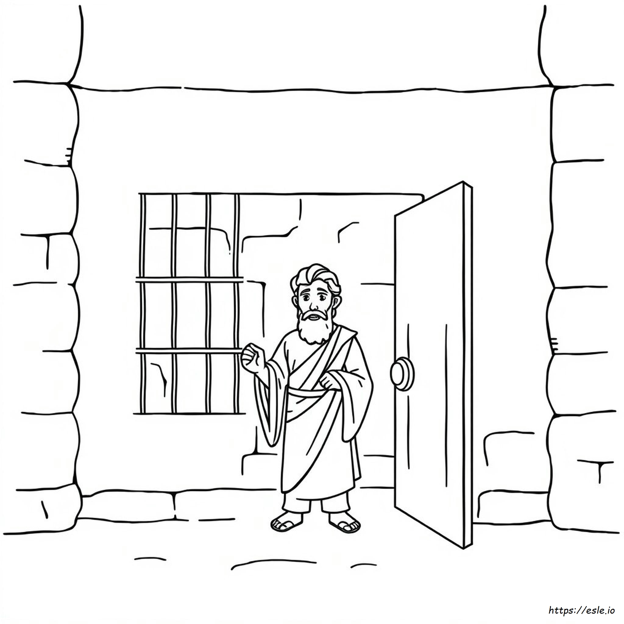 Joseph In Jail Coloring Page