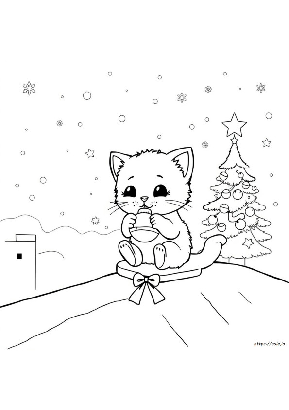 Kawaii Świąteczne Kolorowanki Do Druku