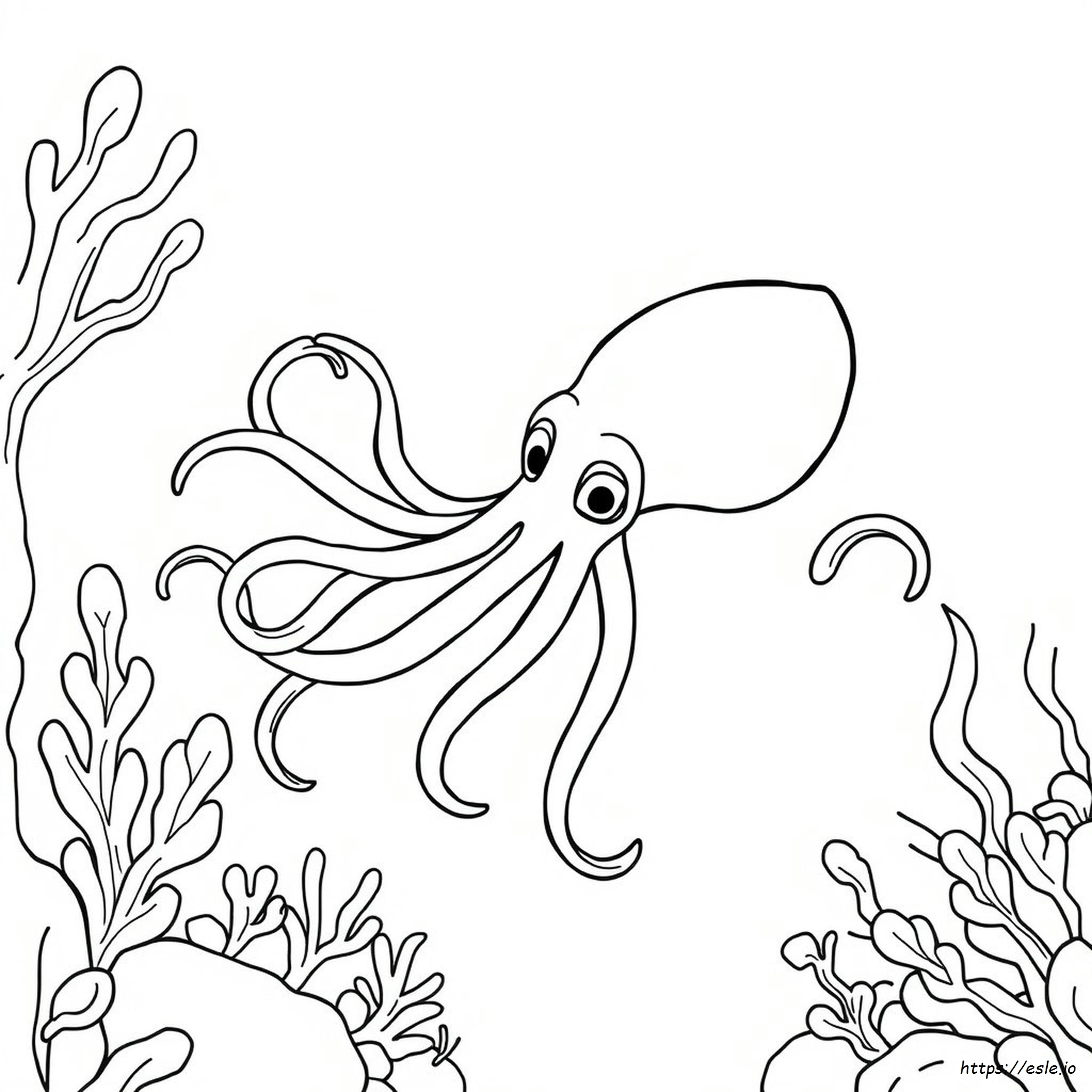 Squid Coloring Pages To Print