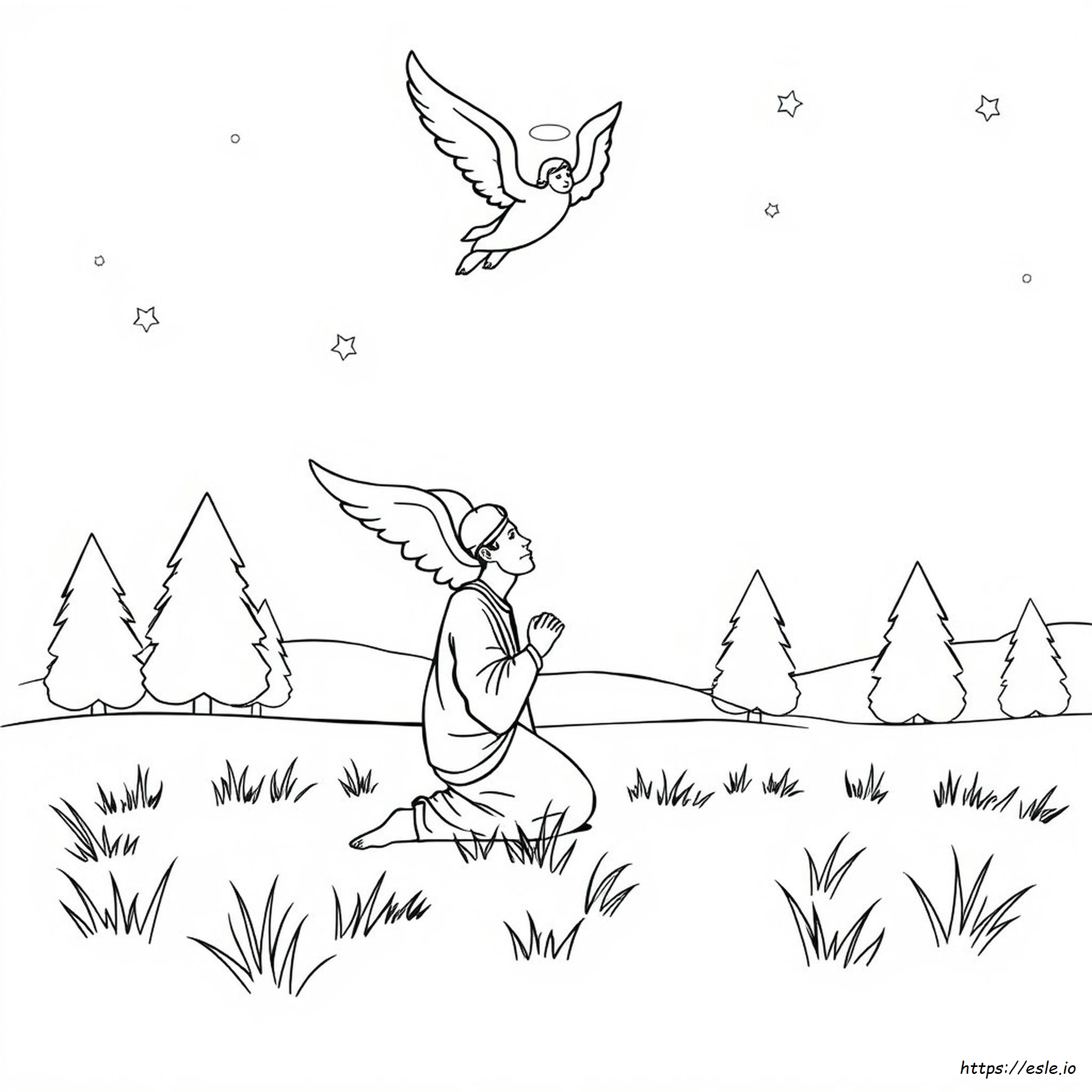 Joseph And The Angel Coloring Page