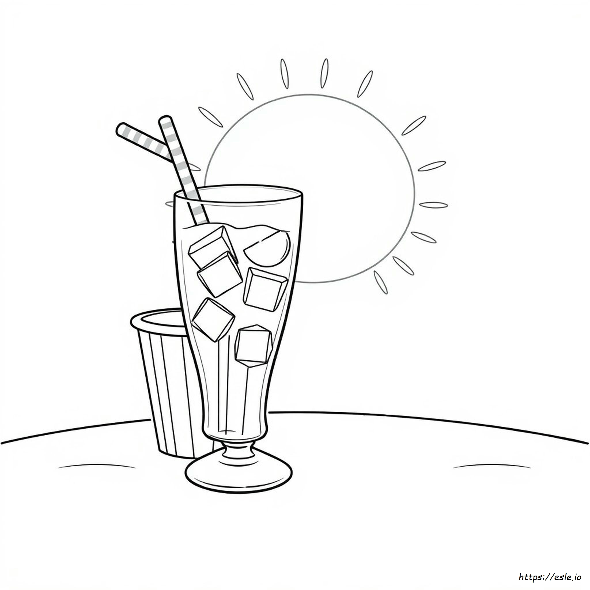 Lemonade Glass Coloring Page