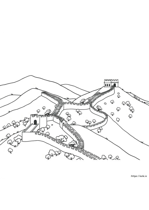 Printable Great Wall Of China Coloring Page