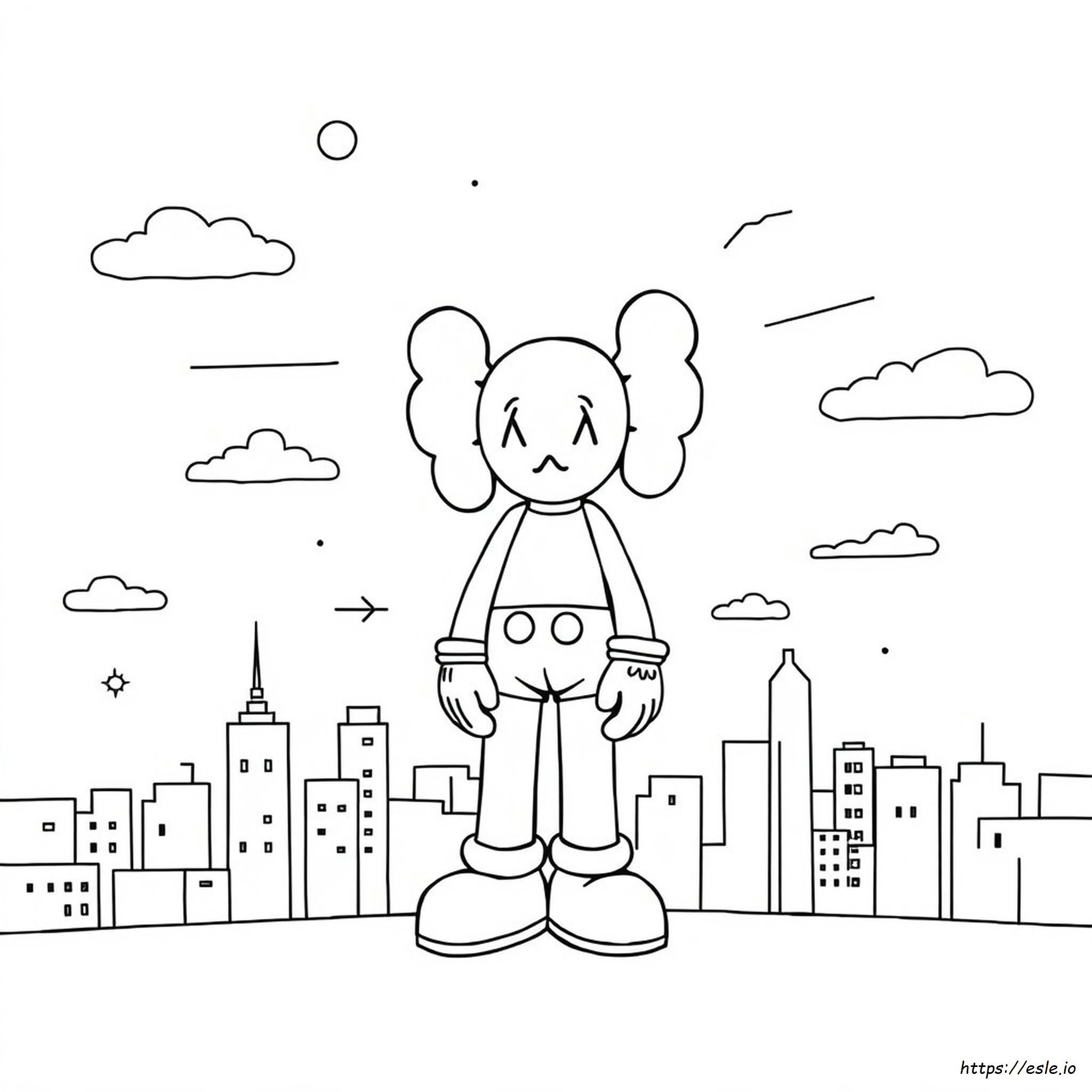 Drawing Kaws Coloring Pages