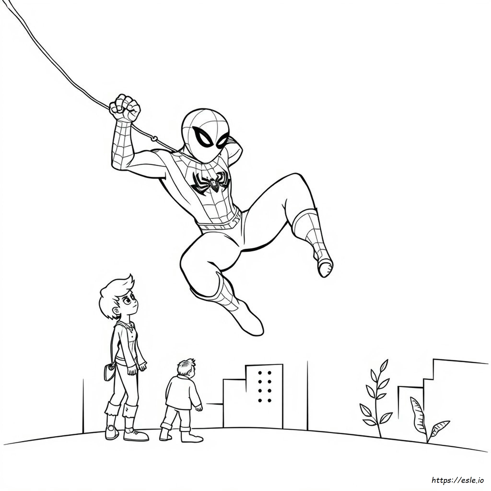 Spidey And His Friends Coloring