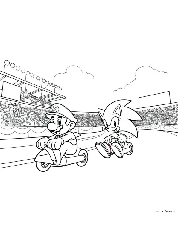 Coloriages Mario Et Sonic Aux Jeux Olympiques