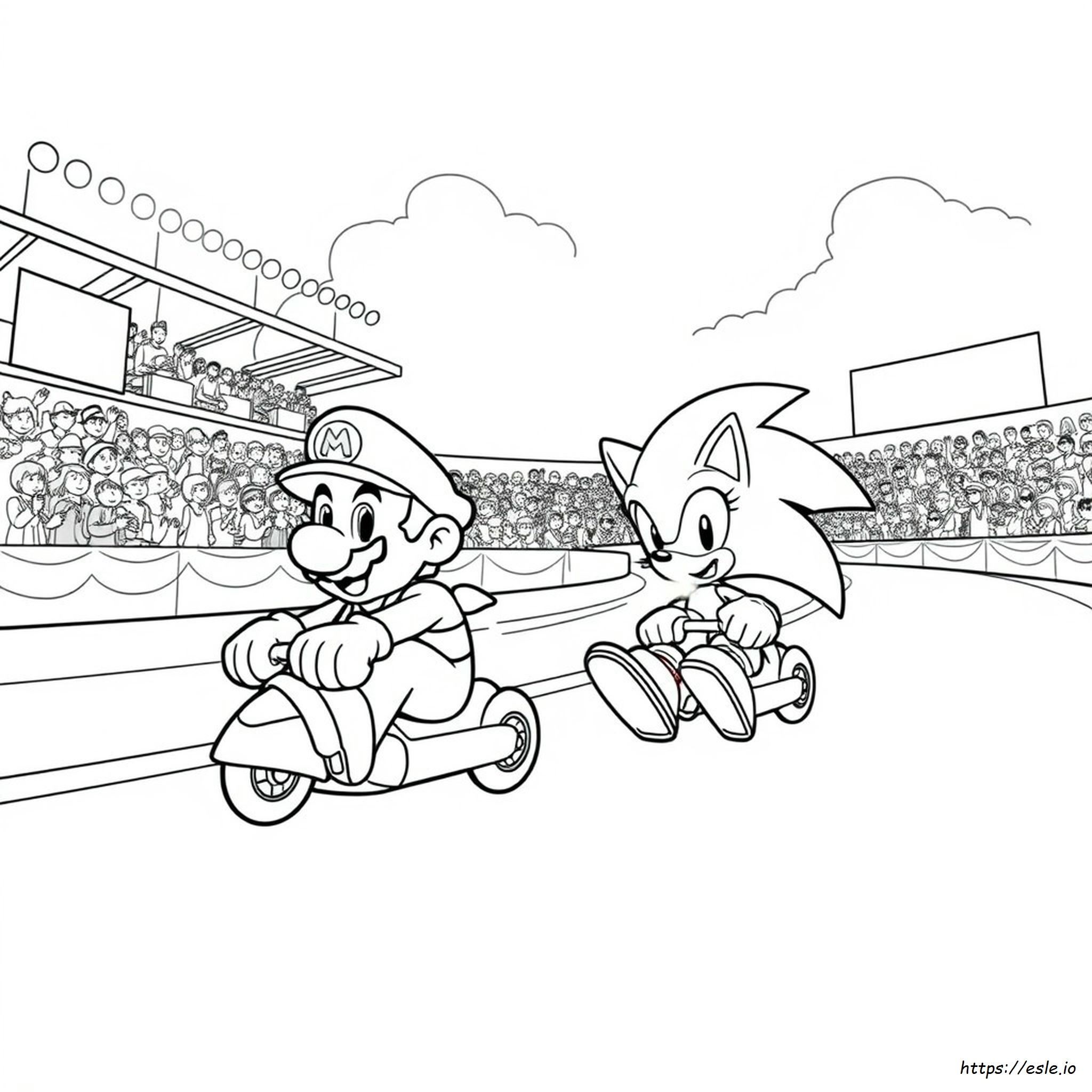 Mario And Sonic Olympic Games Coloring Pages