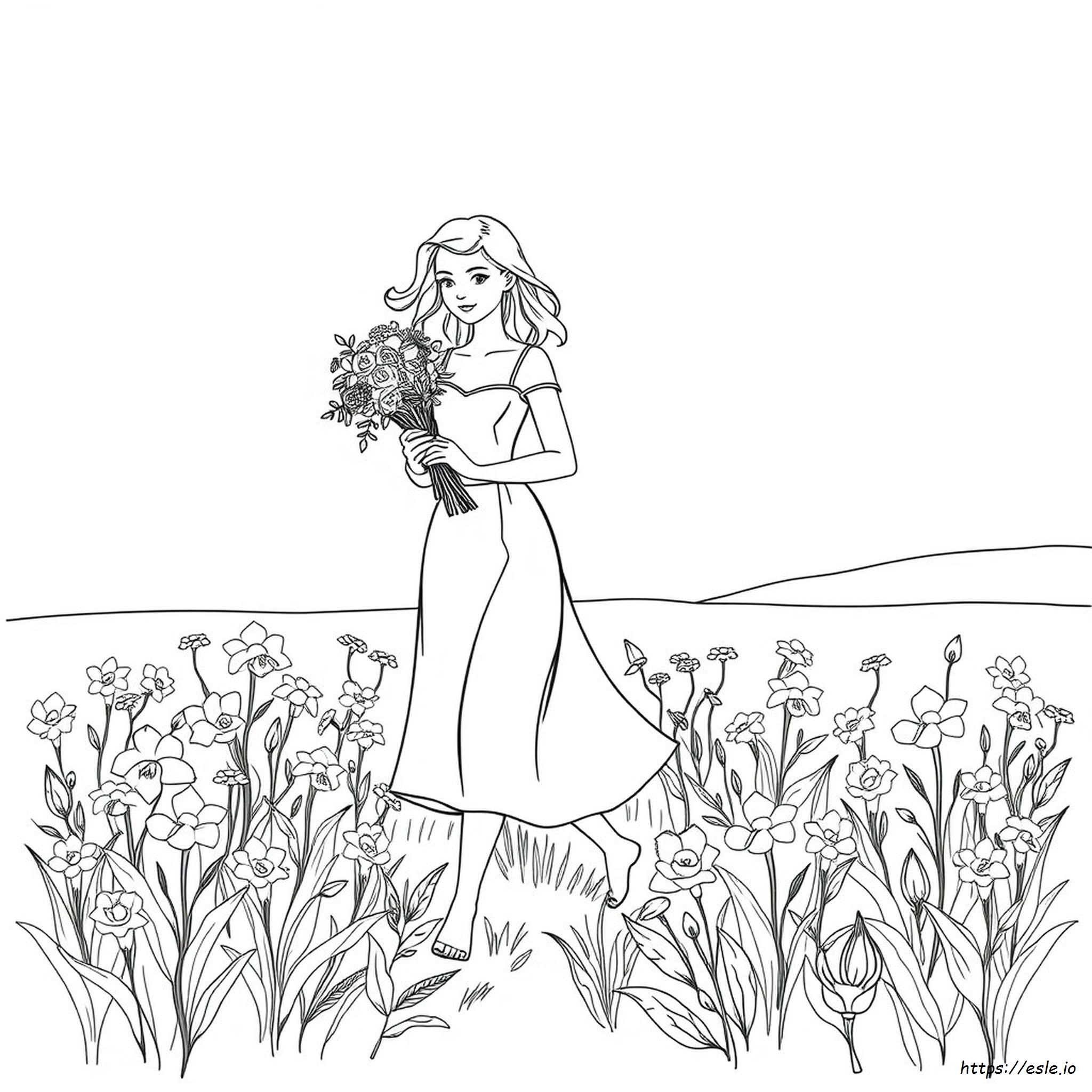 Coloring Page Of A Lady