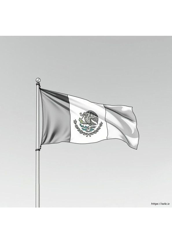 メキシコの国旗 ぬりえ 無料 ダウンロード