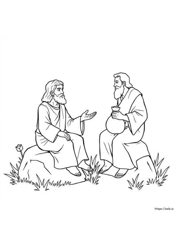 Jezus En De Rijke Man Kleurplaat