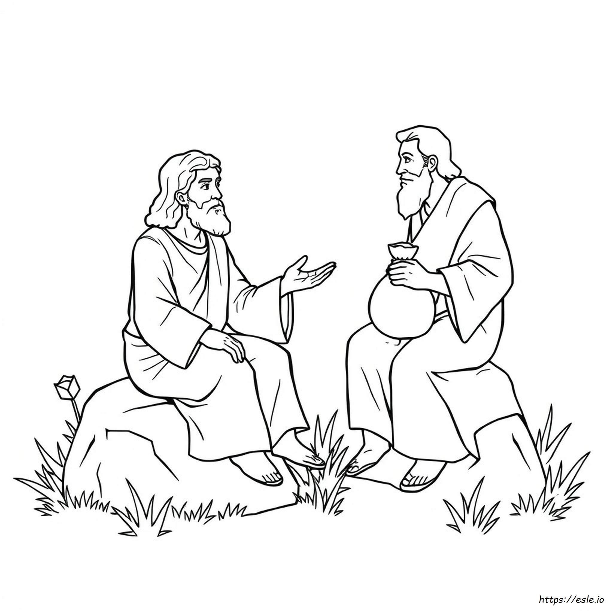 Jesus And The Rich Man Coloring Page
