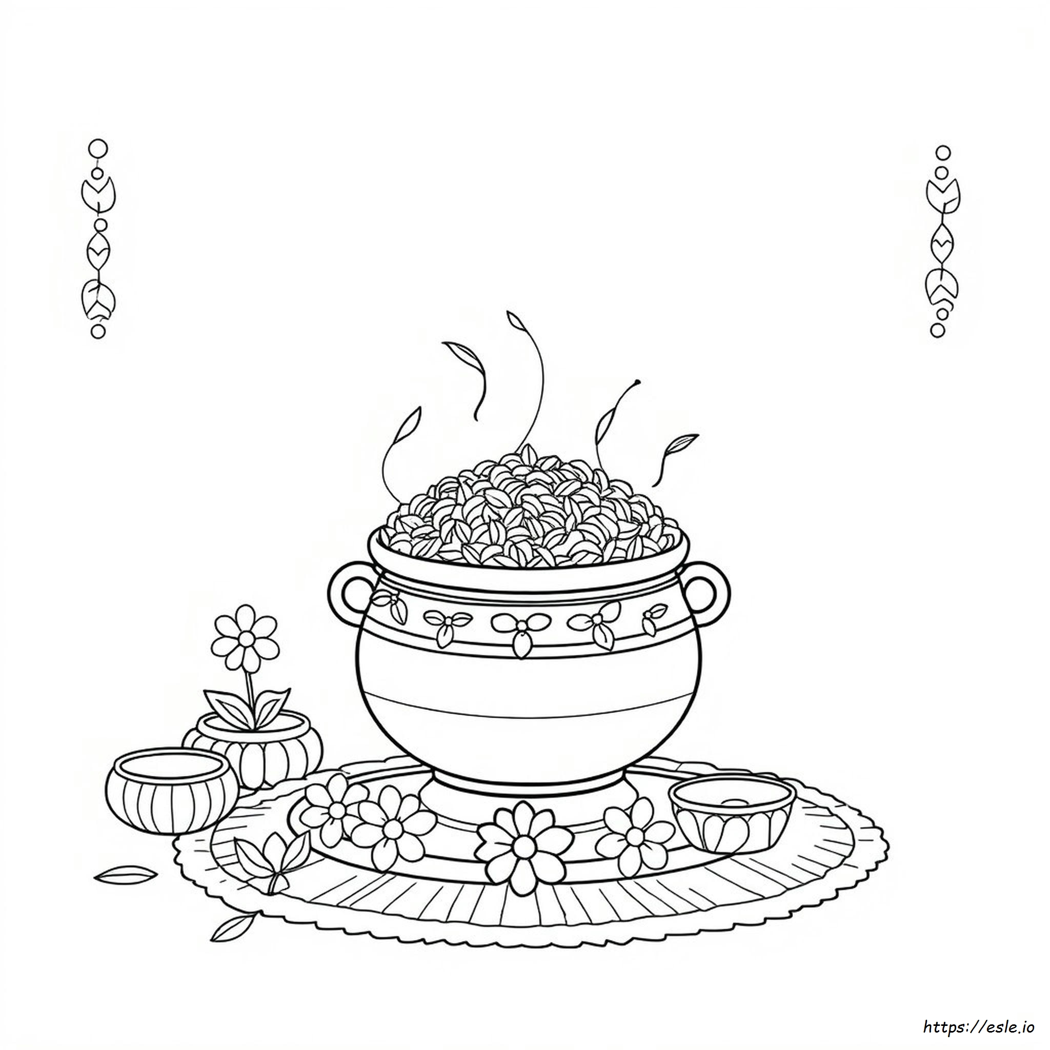 Pongal Festival Colouring Pages