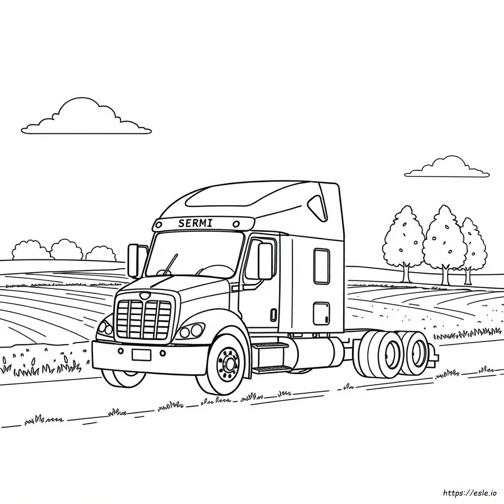 Semi Truck Coloring