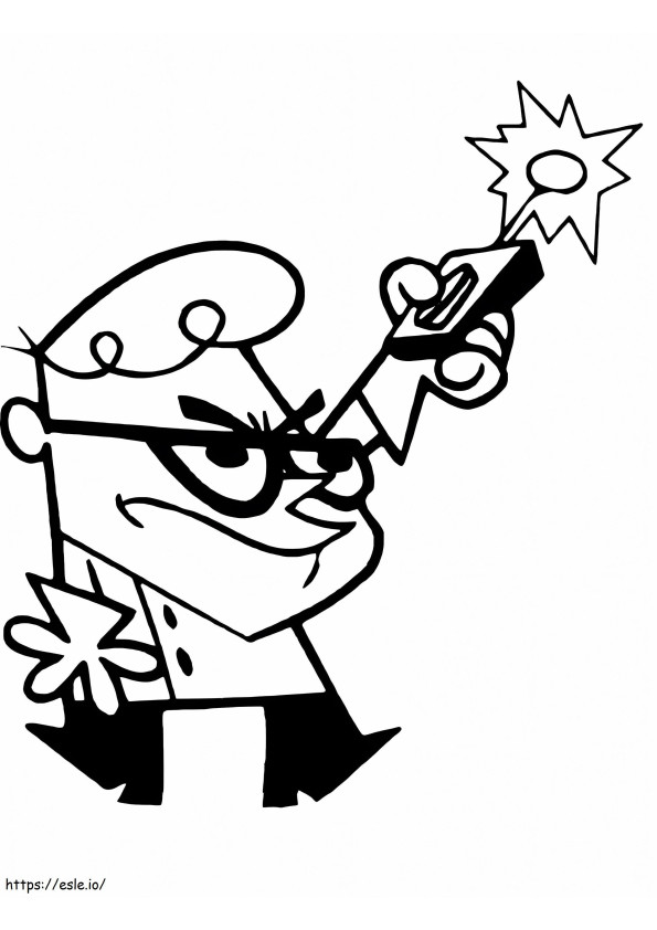 Dexter Pressing Button coloring page
