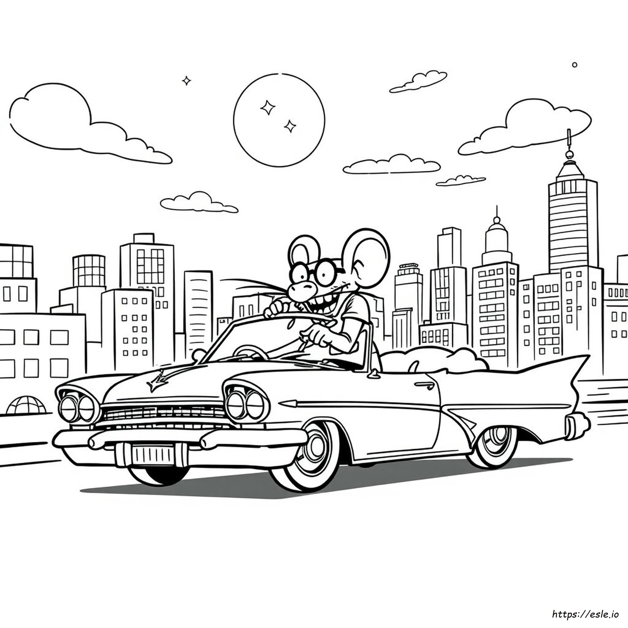 Pagina Da Colorare Di Rat Fink Gratuita
