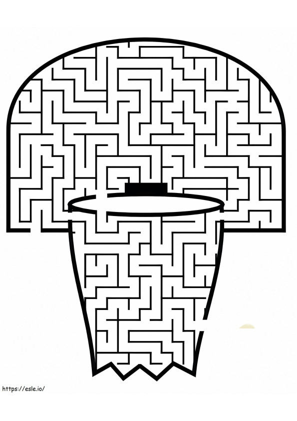 Basketball Maze coloring page