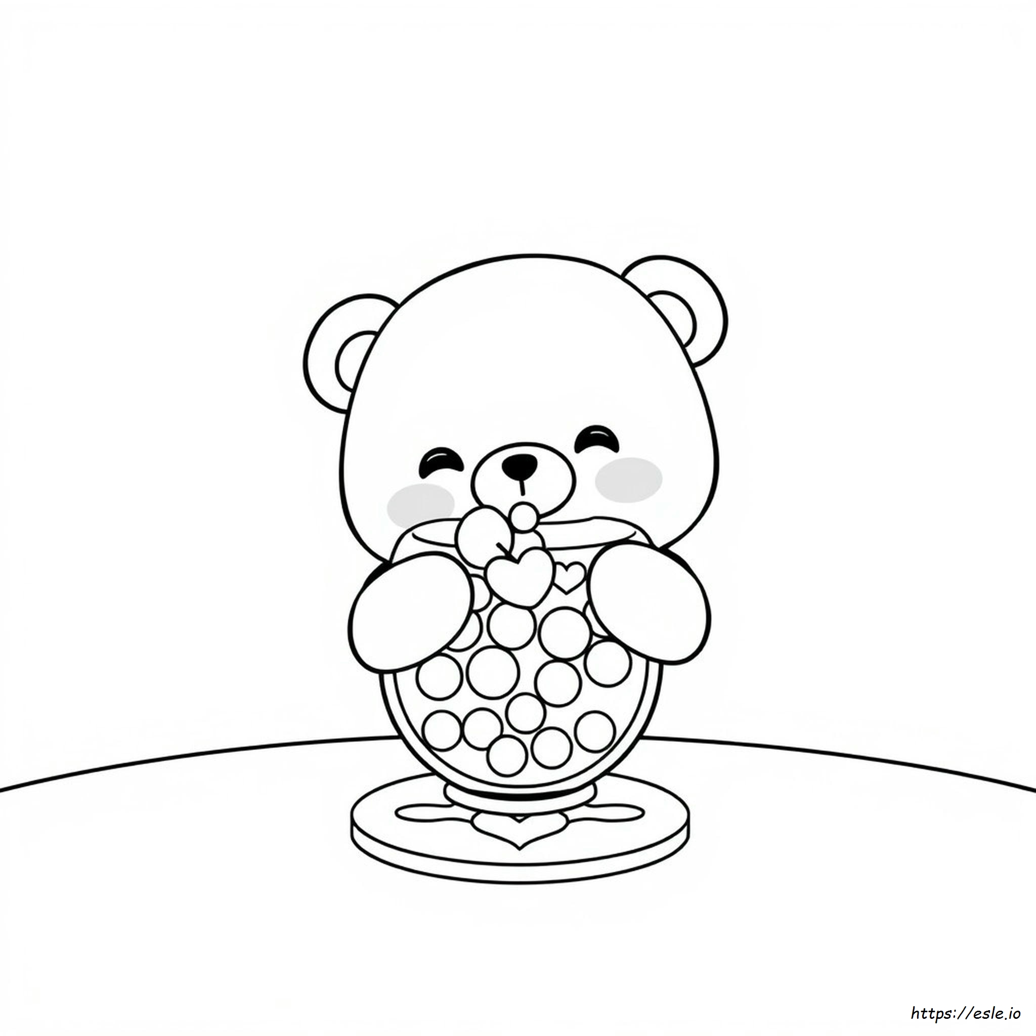 Kawaii Cute Boba Tea Coloring Pages