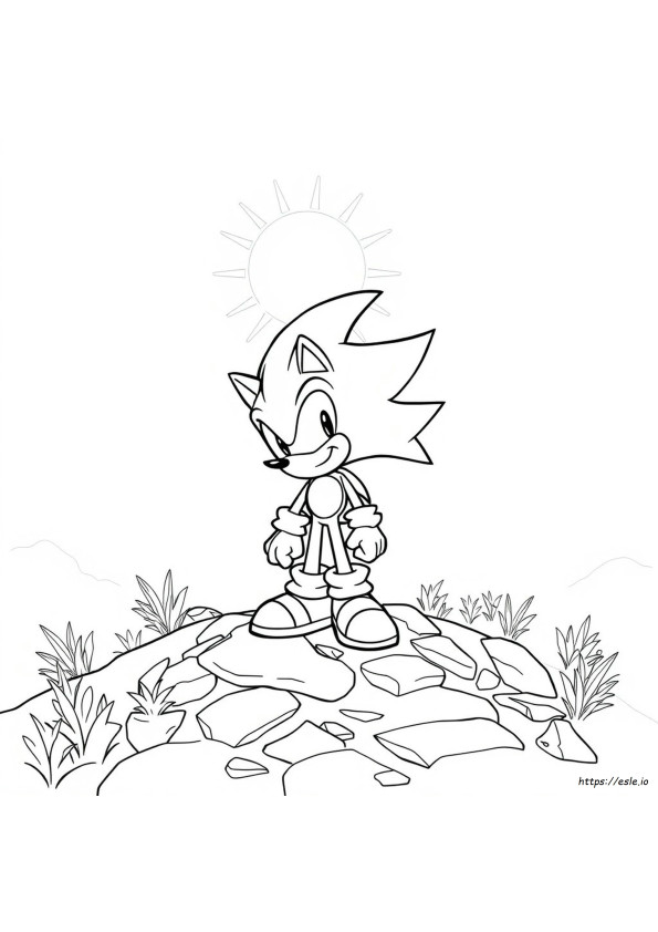 Coloriage Sonic Noir
