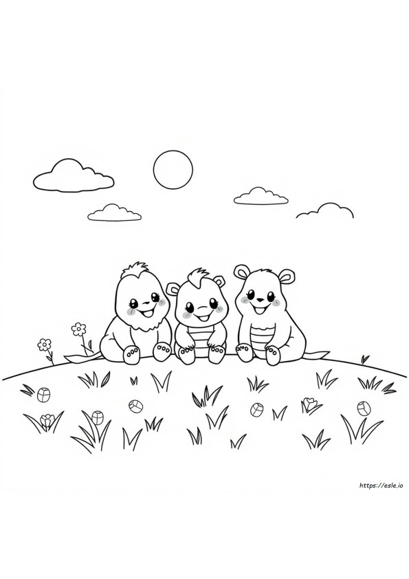 Coloriages Créatures Souriantes