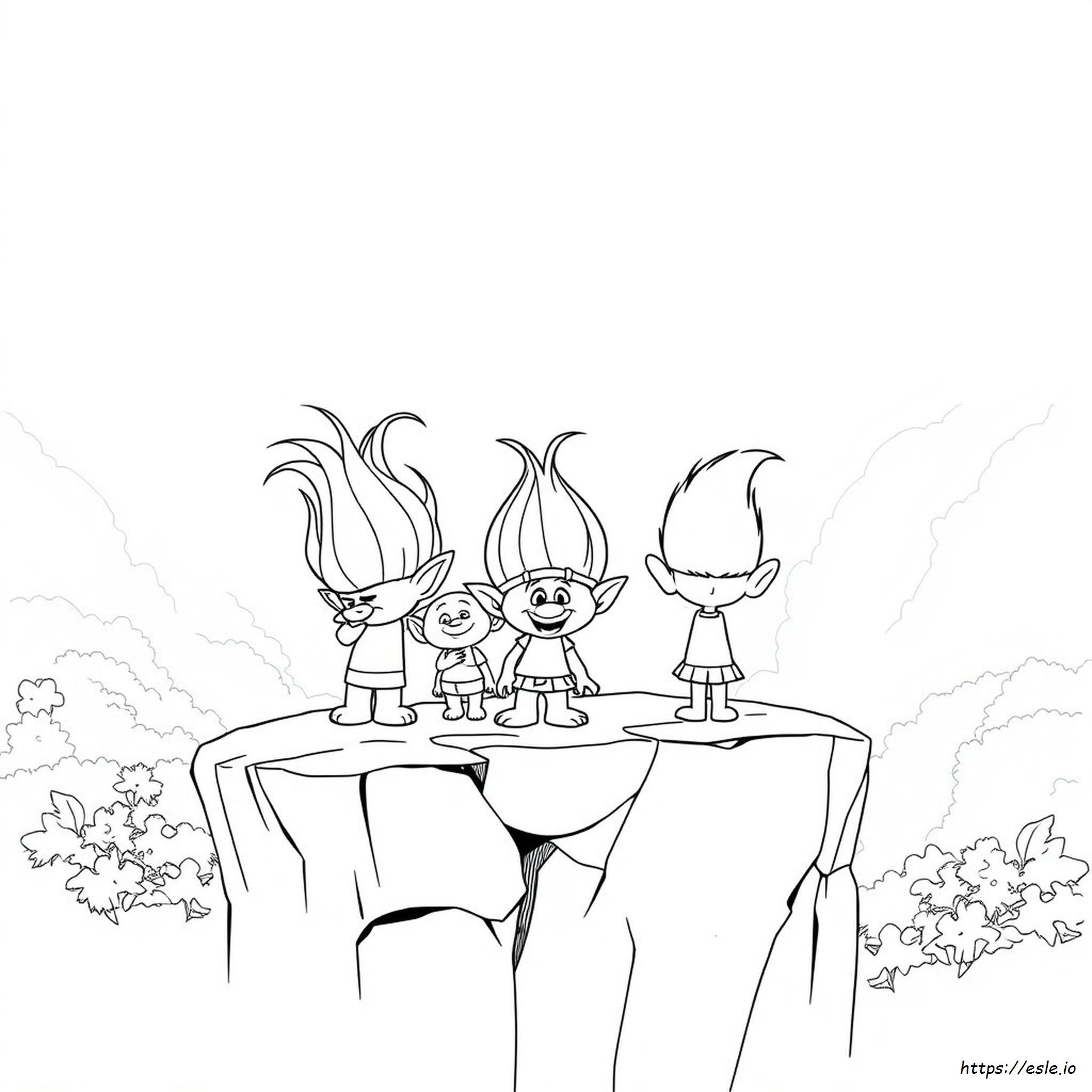 Trolls 3 Coloring Pages Free
