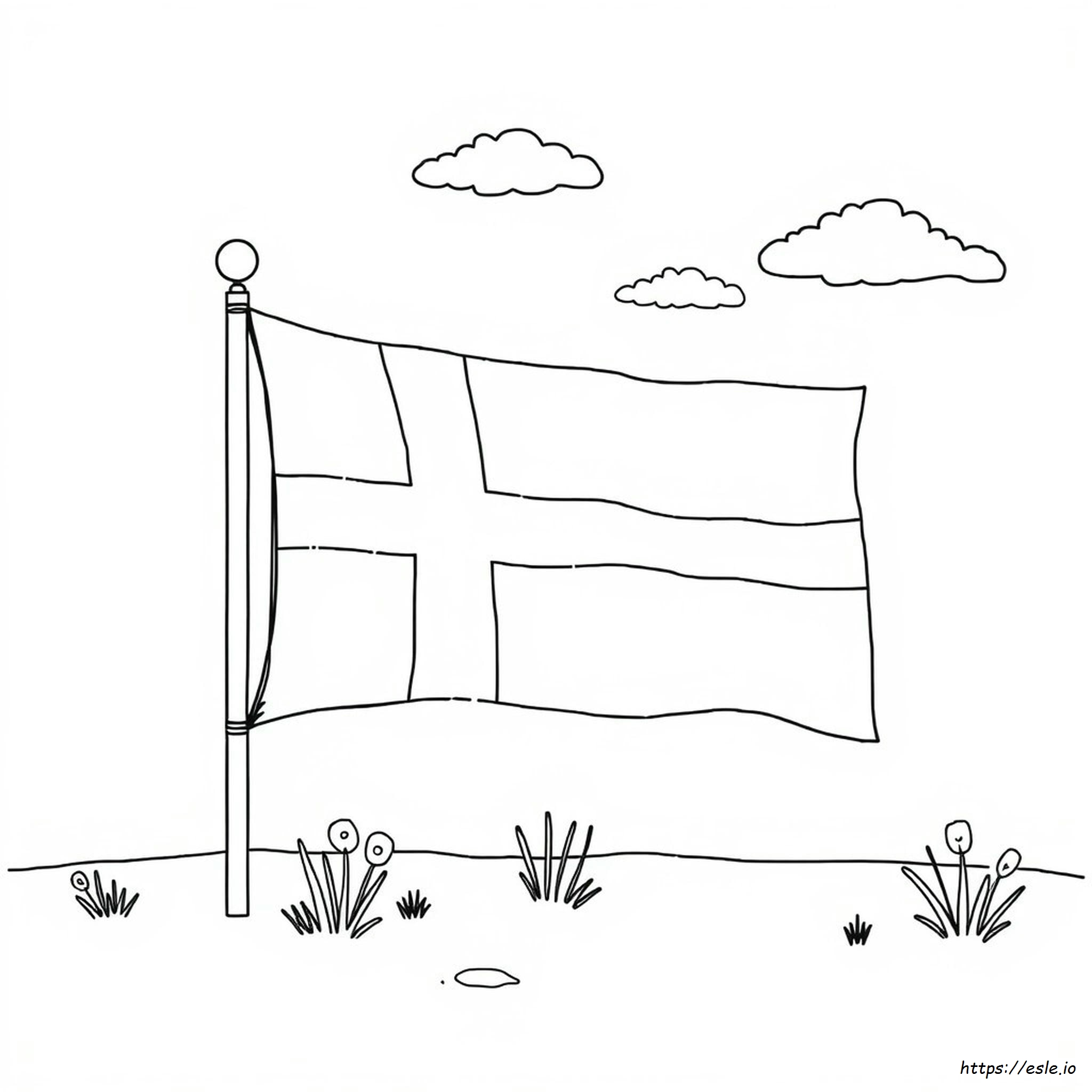 Flag Of Norway Coloring Page