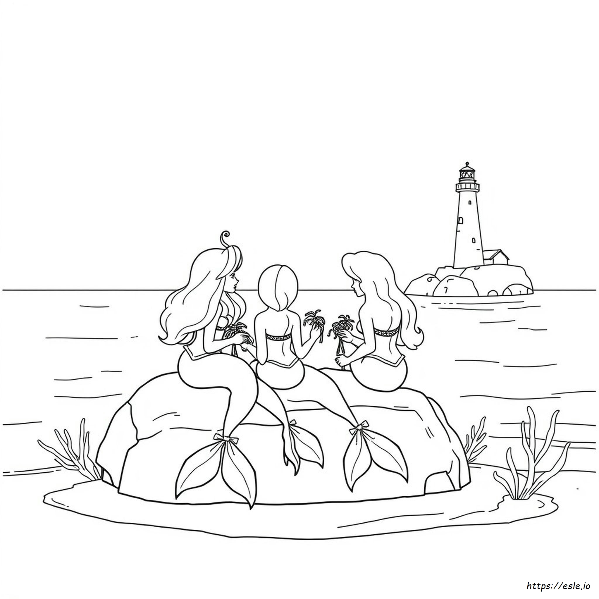 The Little Mermaid Colouring Pages