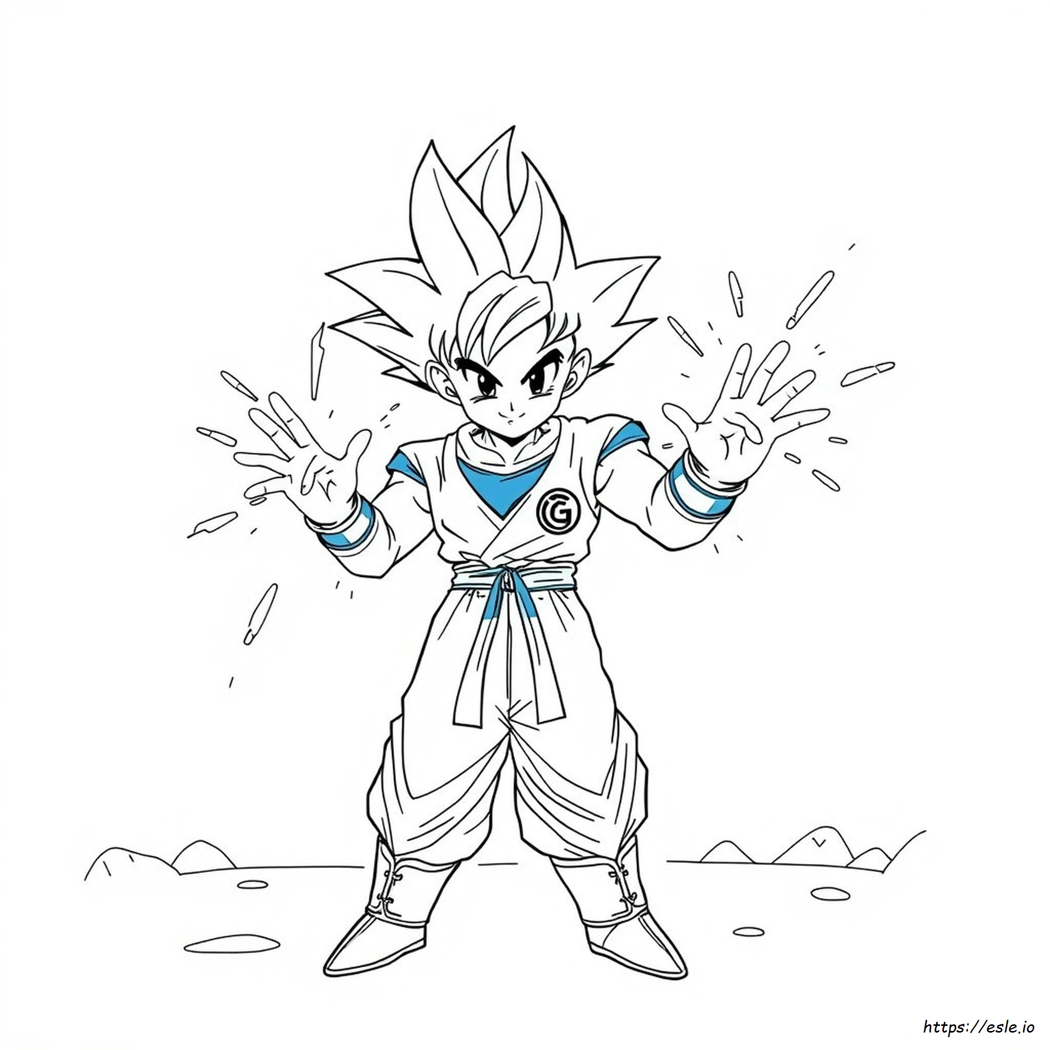 Ultra Instinct Goku Colouring Pages