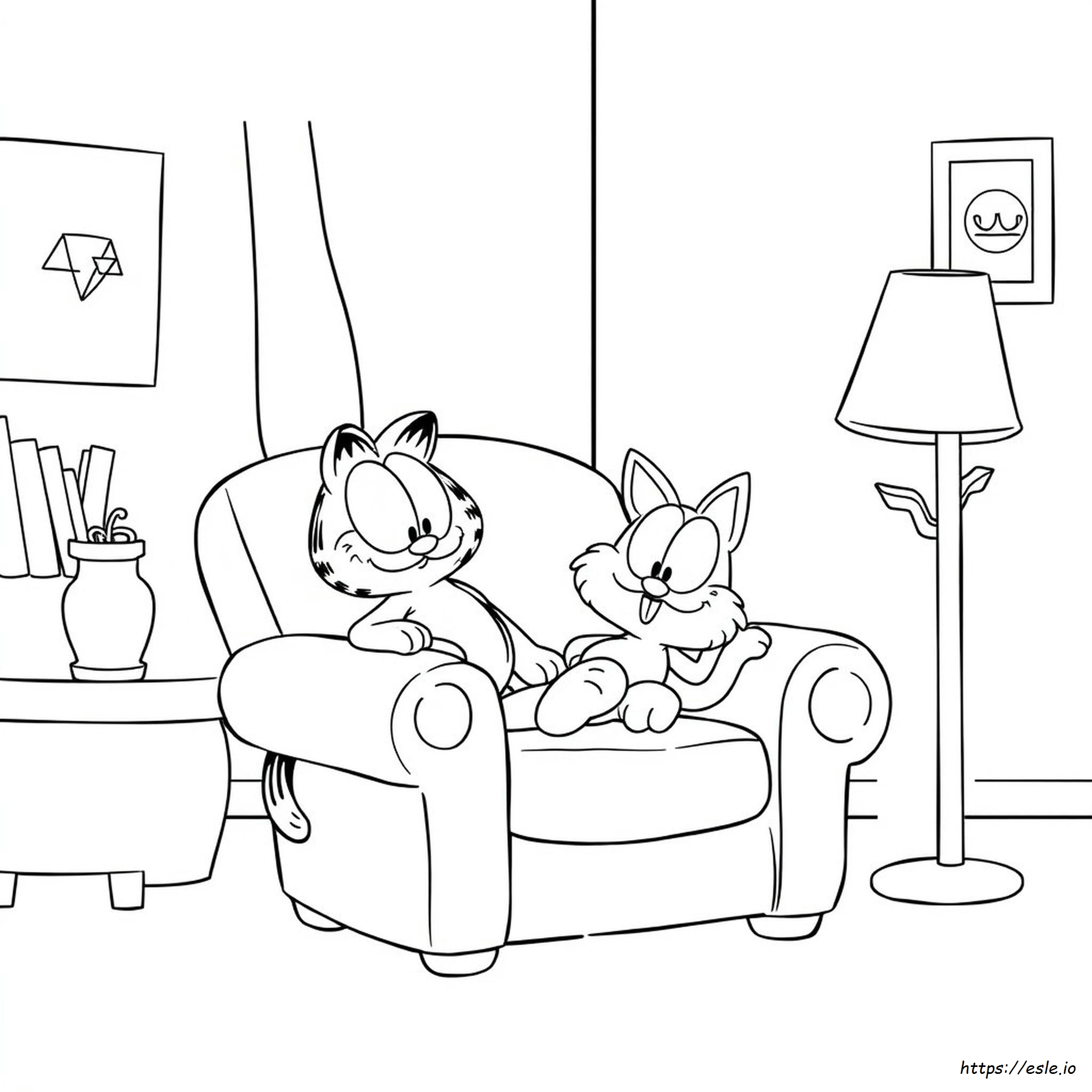 Garfield And Pooky Coloring Pages