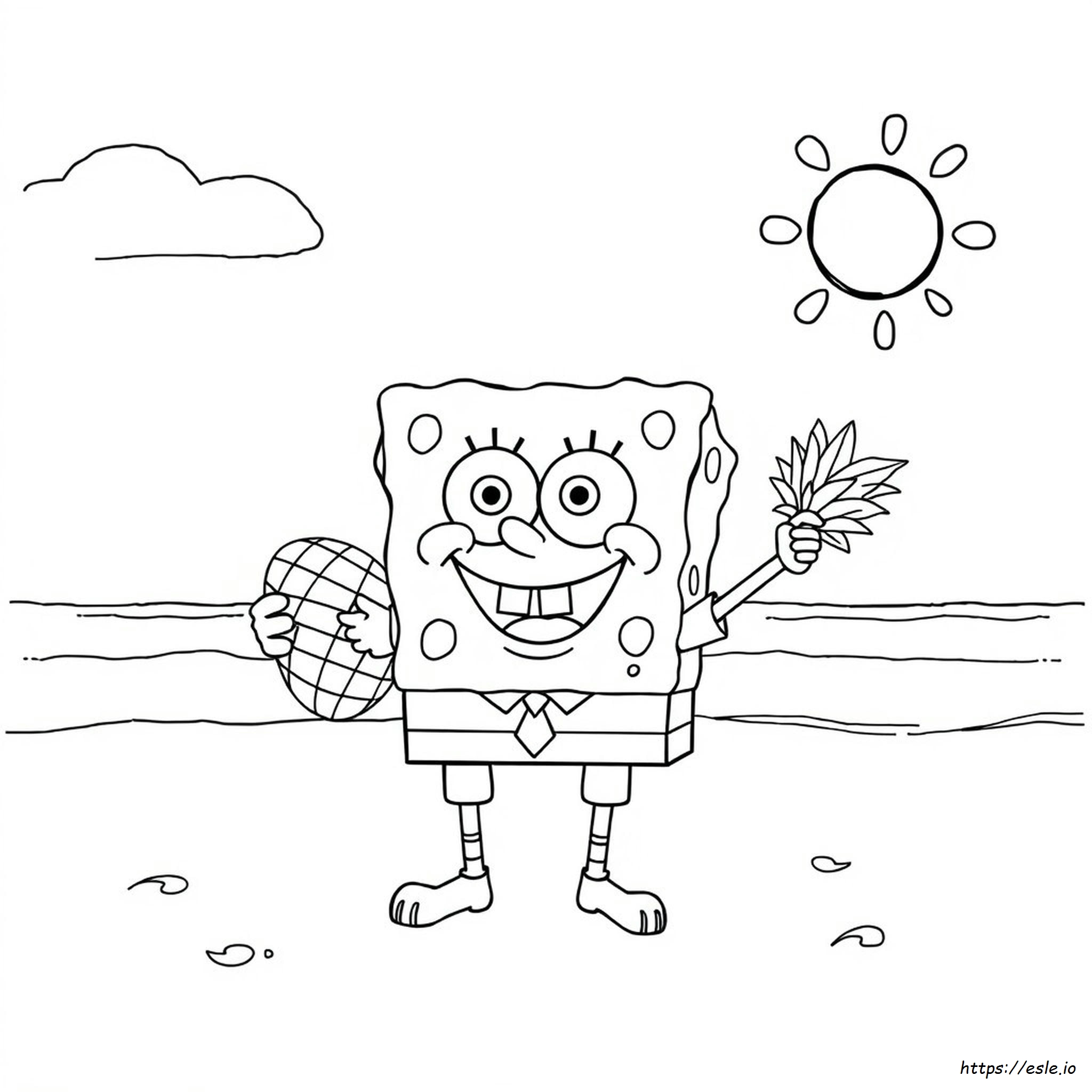 Sponge Bob Square Pants Colouring Pages