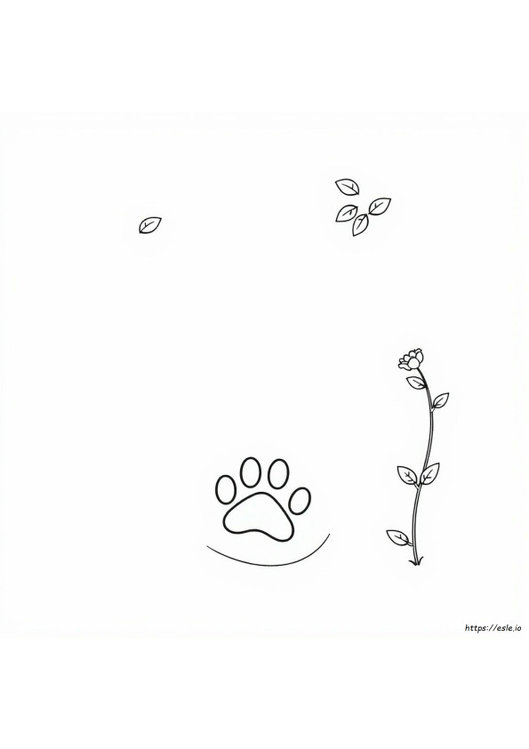 Coloriage Empreinte De Patte