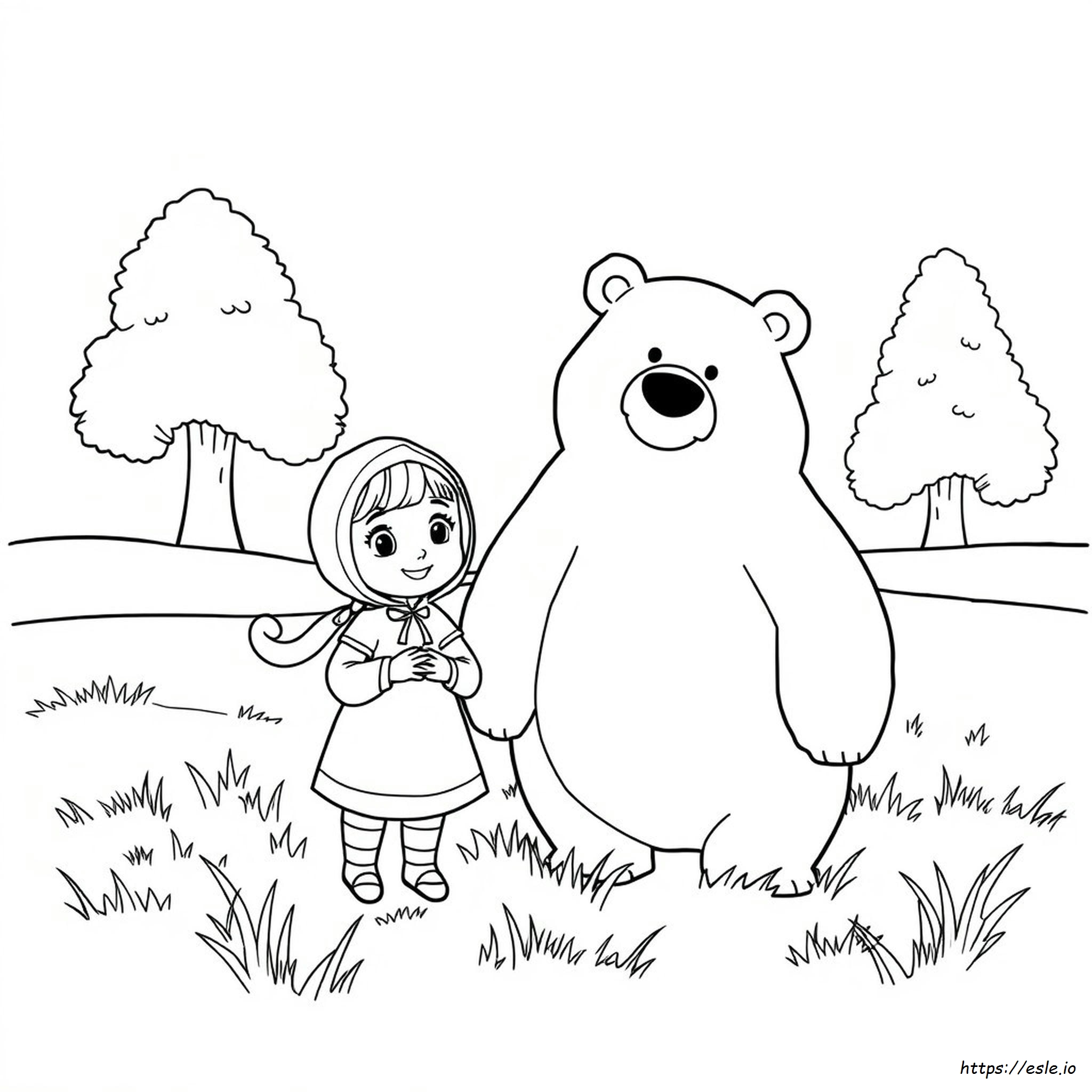 Masha E Orso: Disegni Da Colorare Gratis