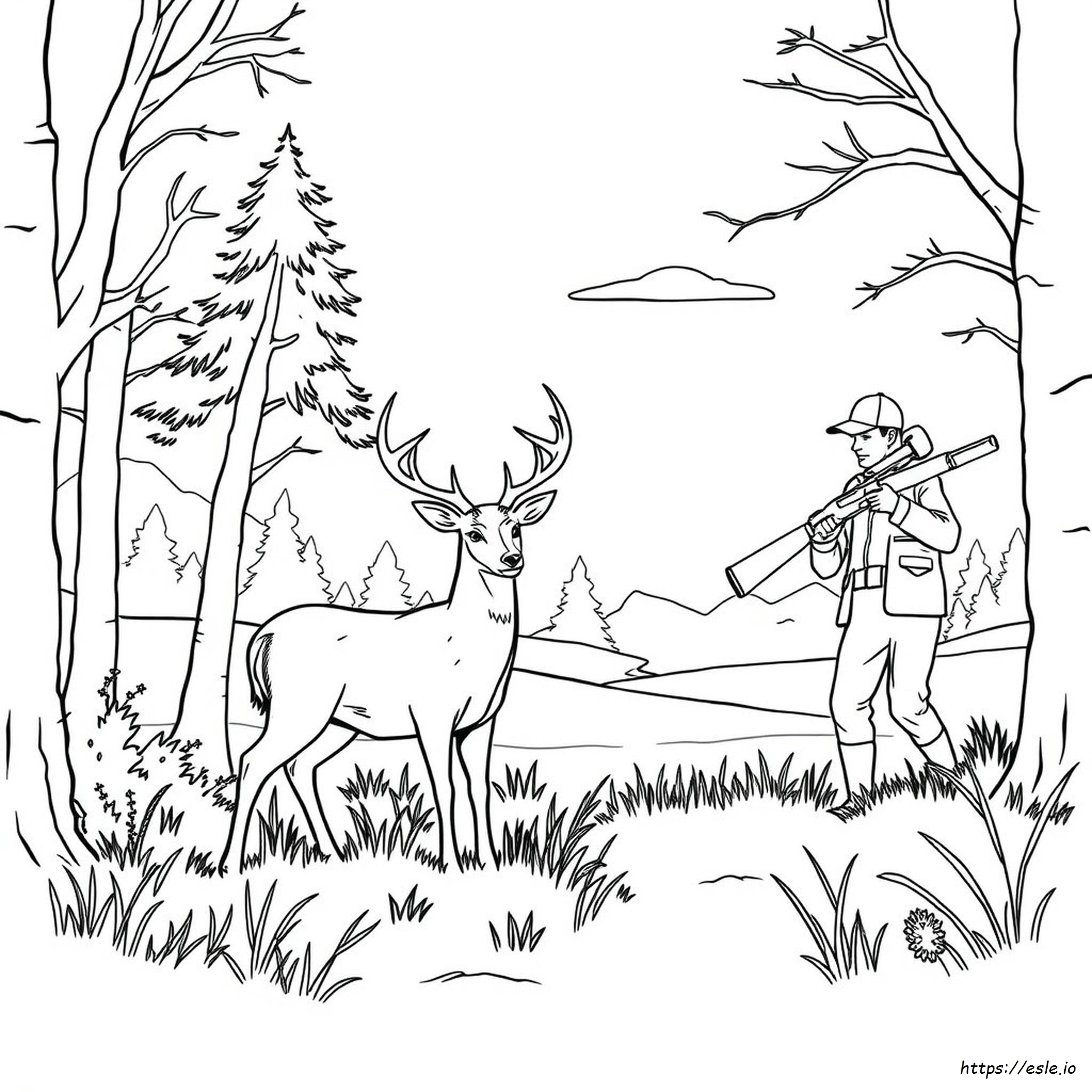 Hirschjagd Ausmalbilder