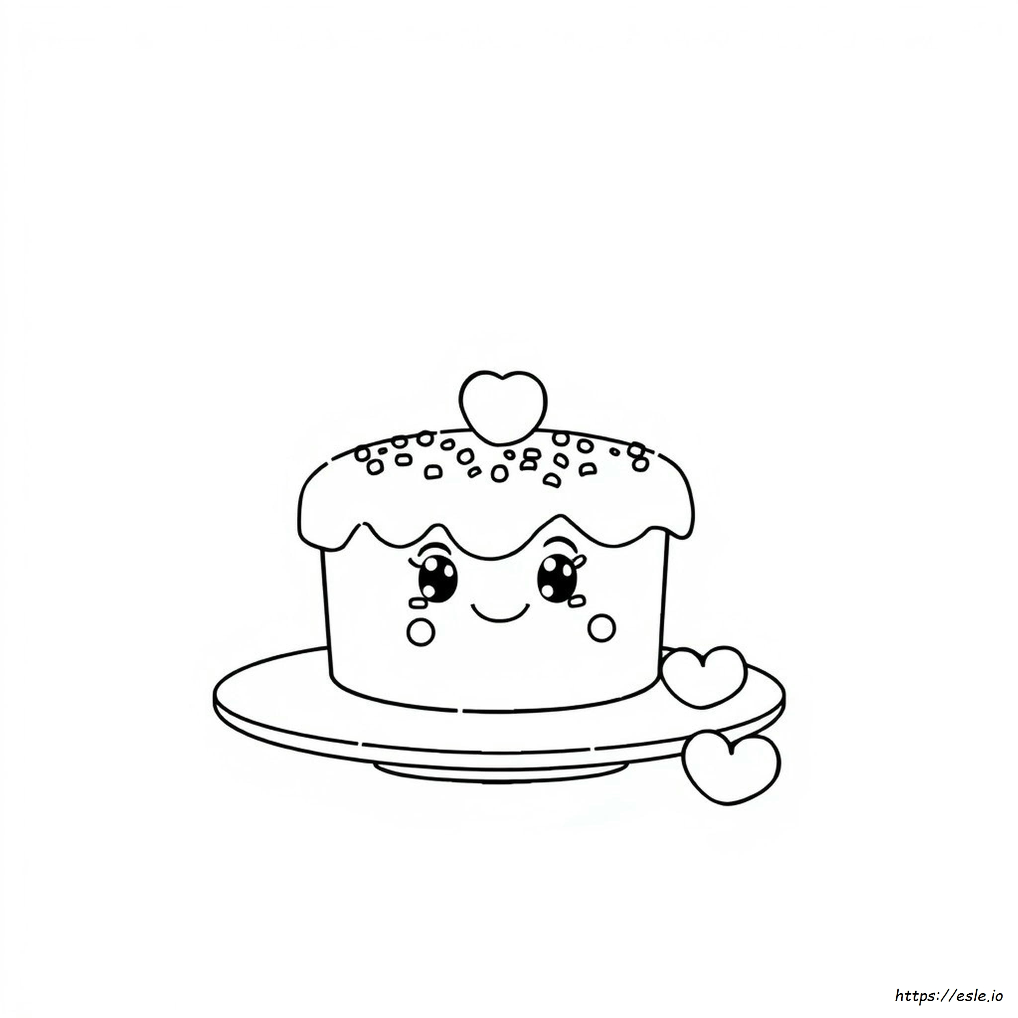 Cute Cake Colouring Pages
