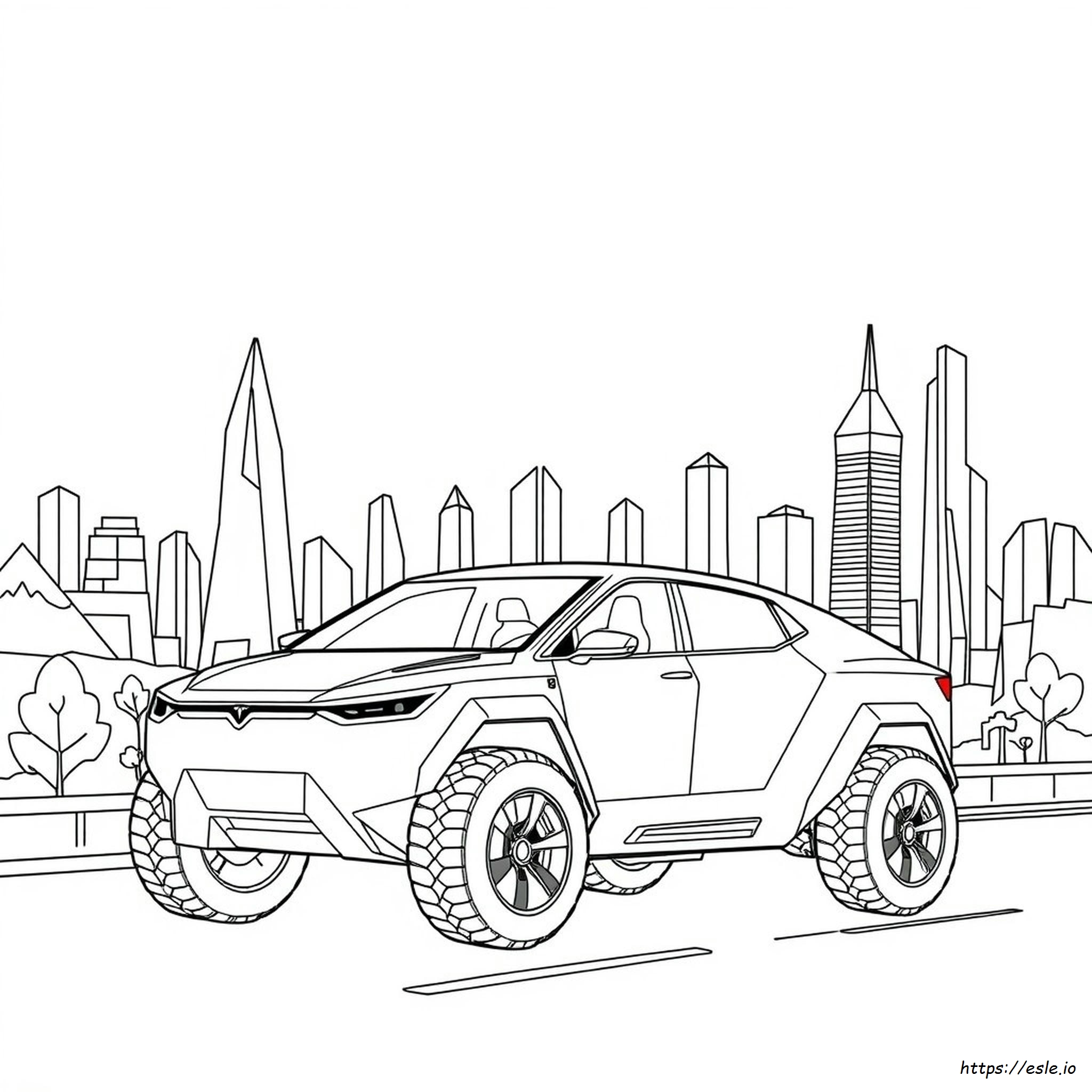 Tesla Cybertruck Coloring Pages Printable