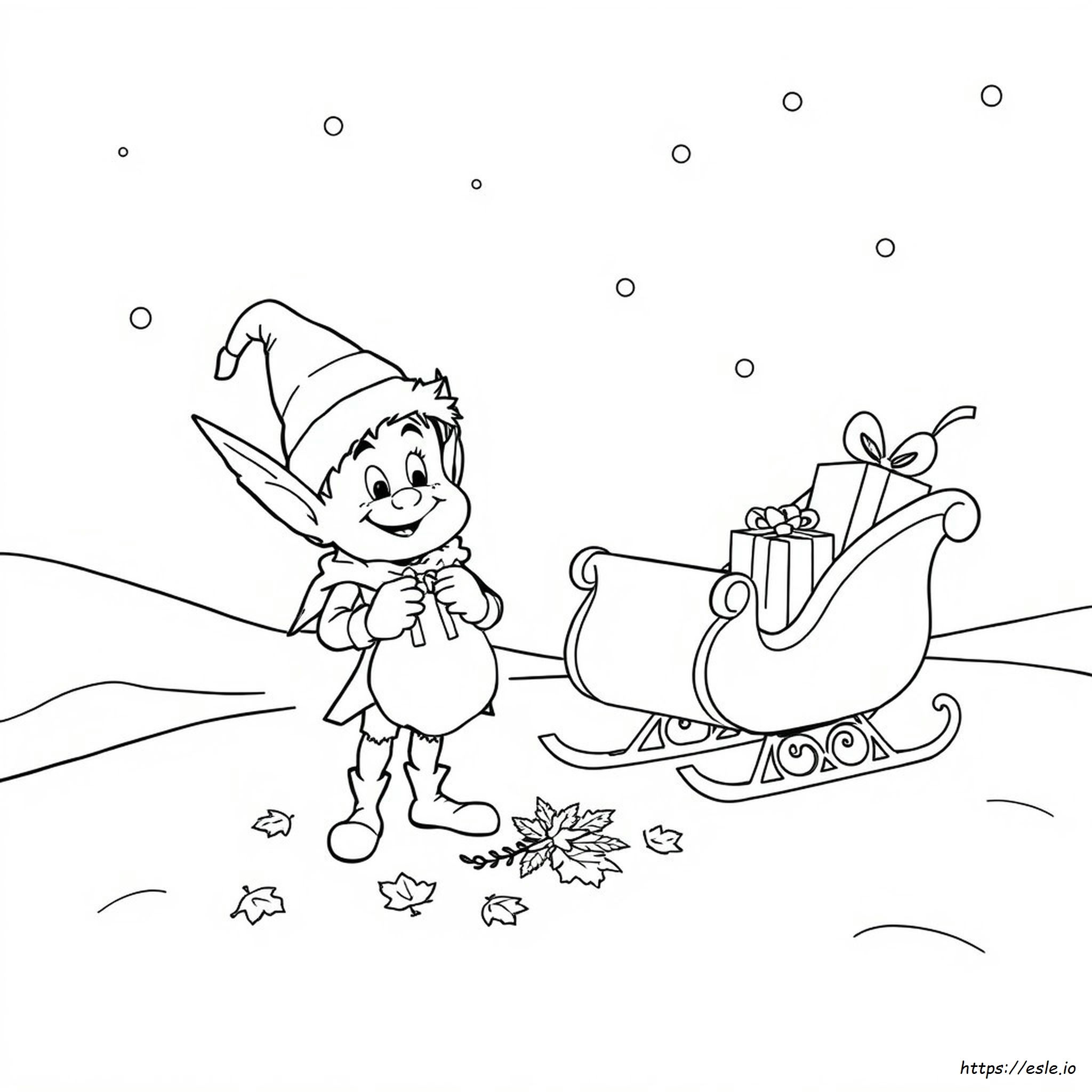Printable Hermey The Elf Coloring Page