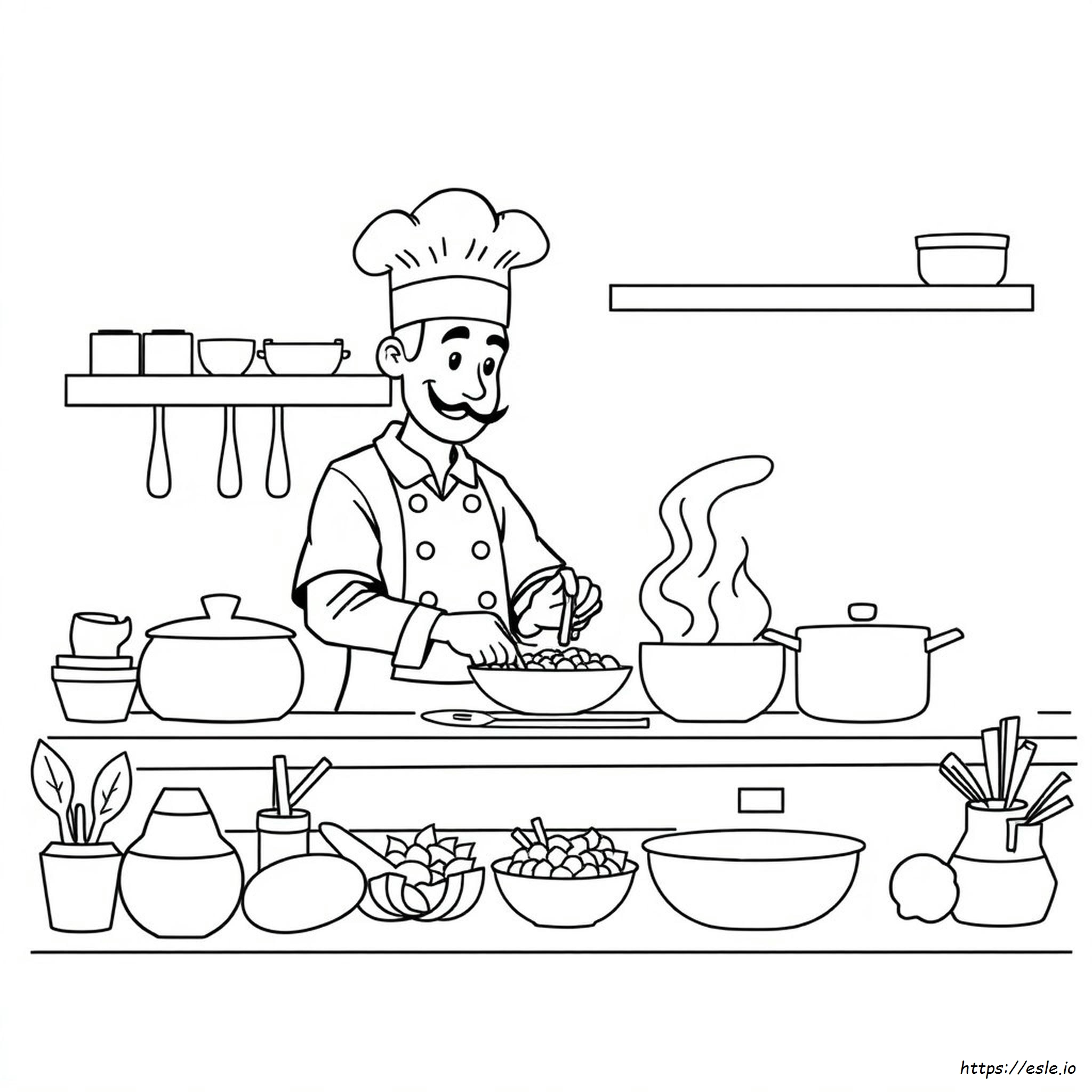 Cooking Colouring In