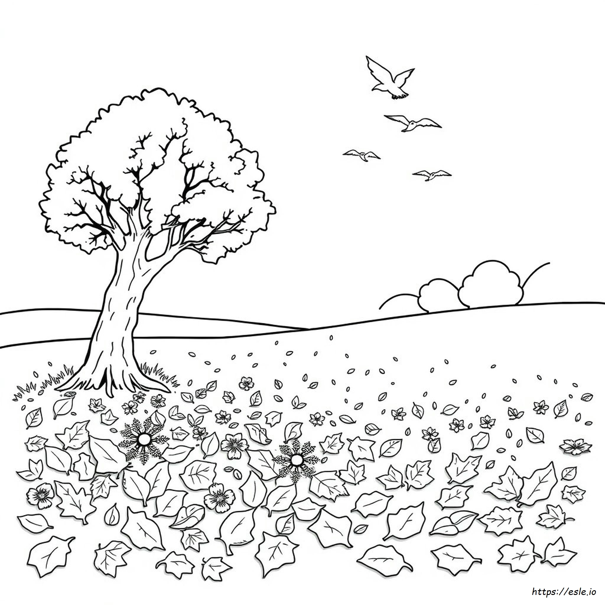Fall Leaves Coloring Pages Pdf