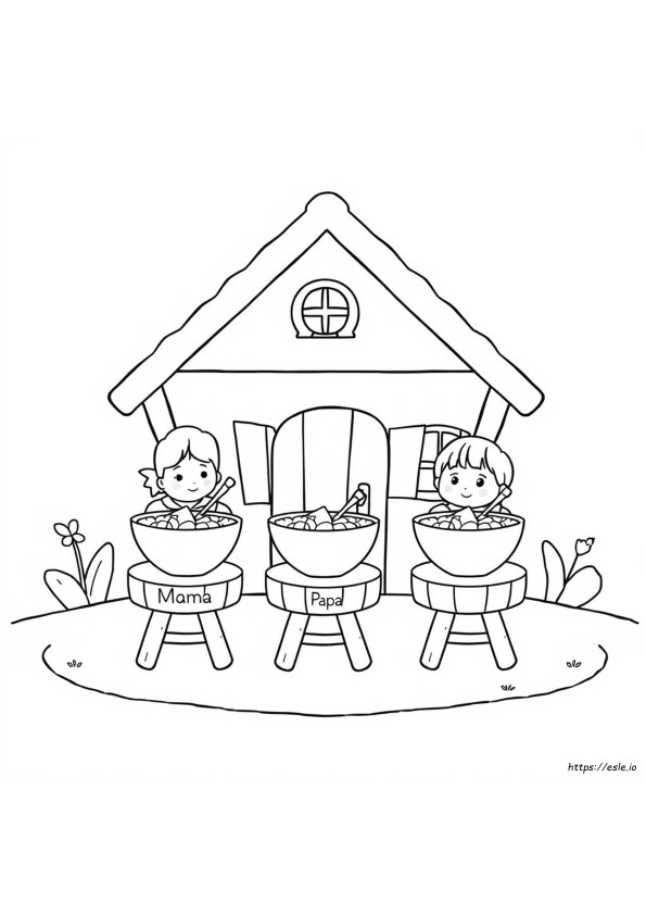 Goldilocks Colouring Pages