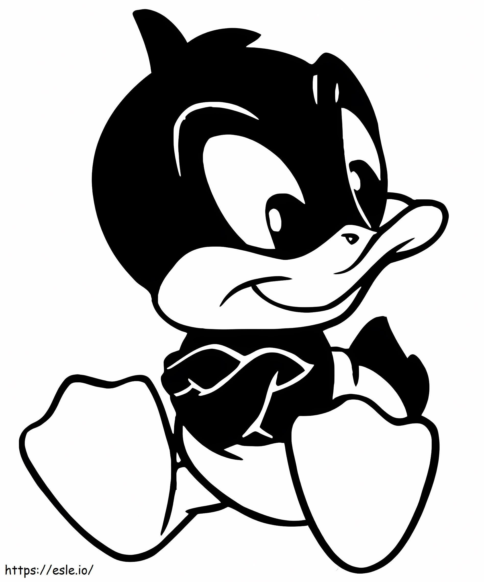 Bambino Daffy Duck Seduto da colorare