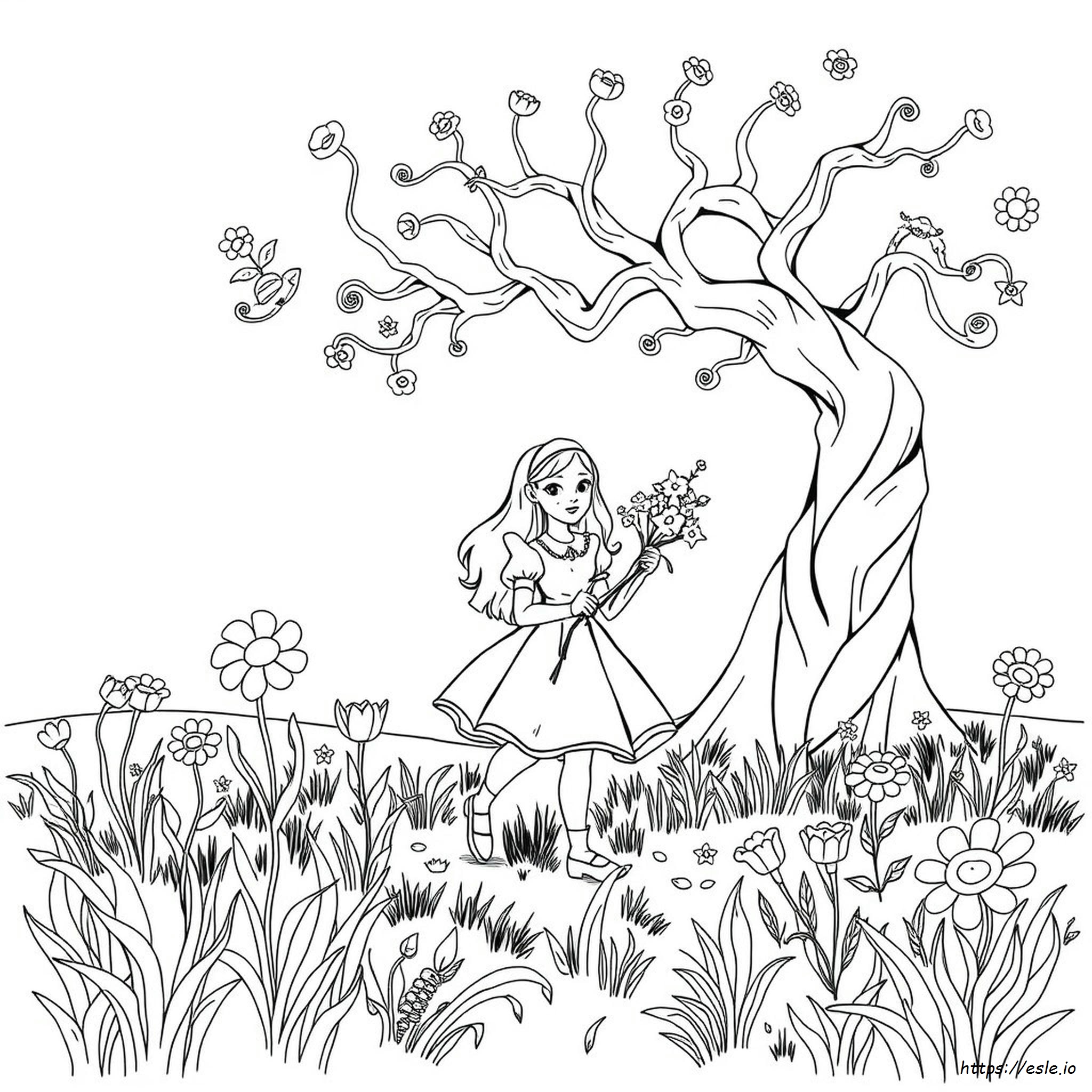 Psychedelic Alice In Wonderland Coloring Pages For Adults